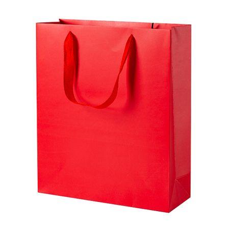 Premium Paper Gift Bags (12 Pack) -L(28x10x33cm) - Red
