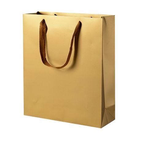 Premium Paper Gift Bags (12 Pack) -M(20*9.5*28CM) - Gold