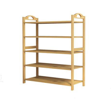 Bestby - 5-Tier/4-Tier Bamboo Shoe Rack/ Shoe Storage Organizer - 85cm - 85.0 cm