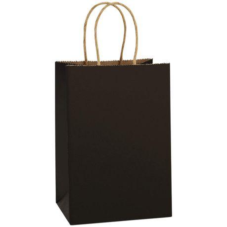 Bestby - Kraft Paper Gift Bags(12 Pack) - Black - L
