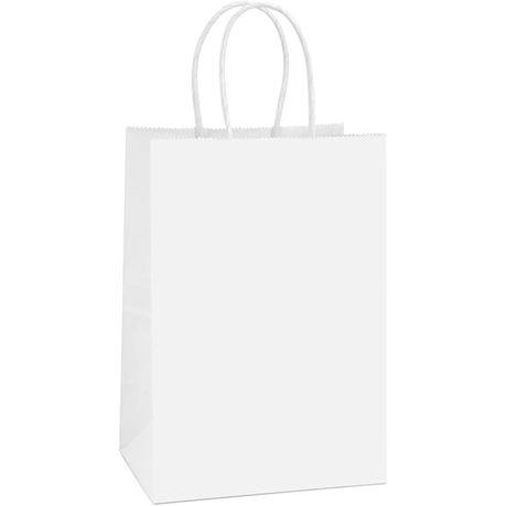 Bestby - Kraft Paper Gift Bags(12 Pack) - White - S