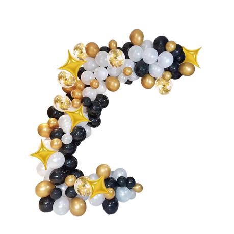 Balloon Arch Kit for Party Decor (100 Pieces) - Black Gold