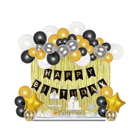 Balloon Arch Garland Kit (All in One Party Decor 53 Pieces) - Gold