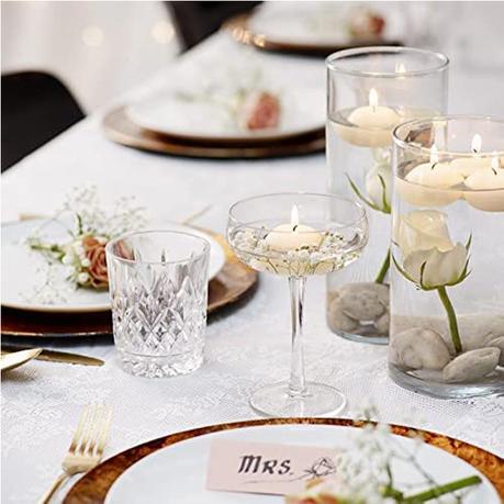 Floating Candles(5 x 3cm) -12 Pack - Silver