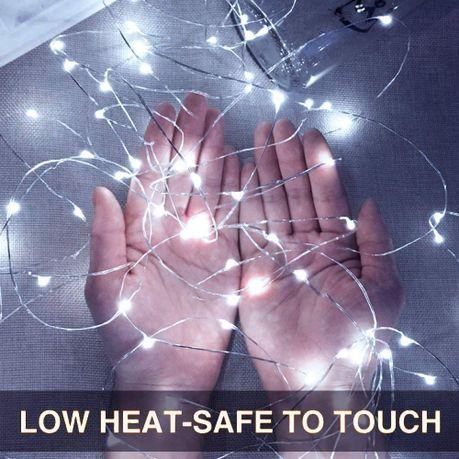 LED String Fairy Lights With Batteries (10 Pack) - 3m x 30 Bulbs - Warm White