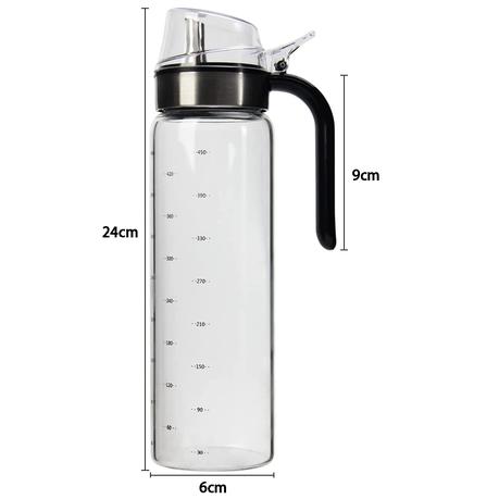 Non-Drip Cooking Oil Dispenser with A Scale and Hand Flip Lid - 500ml