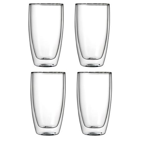 Bestby - 4-Pack Double Layer High Borosilicate Glass Cups - L