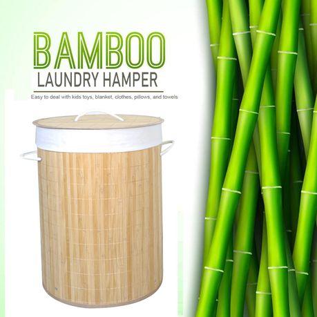 Bestby Bamboo Round Collapsible Laundry Basket - 50.0 L