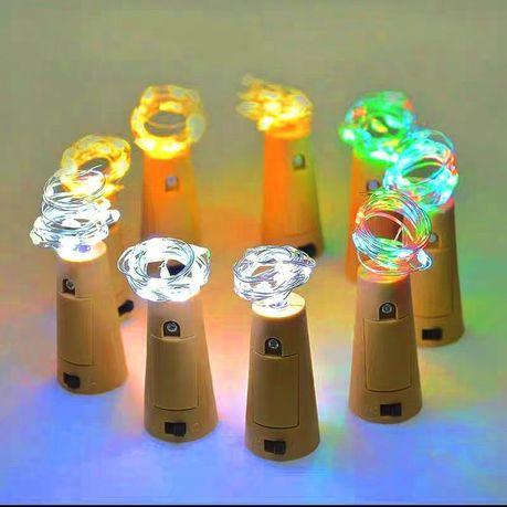 AICOM-Bottle Cork LED Fairy String Lights DIY for Decorations(2mx10 Pack) - Colorful