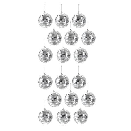 Bestby 6cm/4cm Glass Mirror Balls for Festival or Party Decoration(18 PCS) - 6 cm