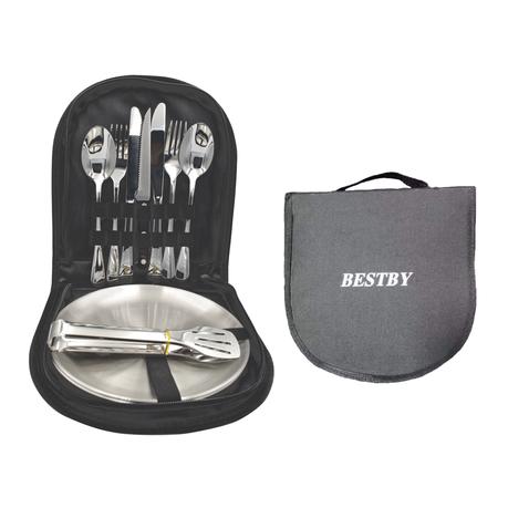 Bestby 11 Pieces Silverware Cutlery Set for Picnic or Camping (Set of 2)