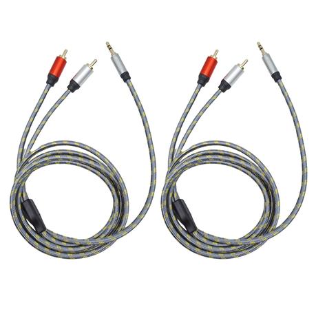 AICOM-TRS 3.5mm To 2 RCA Audio Cable(2 Pack)