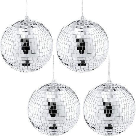 Bestby - 4 Piece Mirror Ball for Disco, Wedding or Party - 10 cm