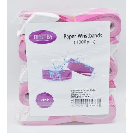 Bestby - Paper Ticket Wristbands for Event/Concert/Party (500 PCS) - Pink - Image 6