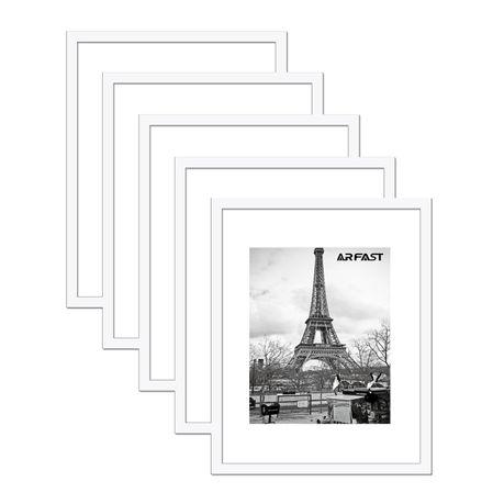 ARFAST - 11"x14" Picture Frame with Mat and Spring Clips(Set of 5) - Black - Image 7