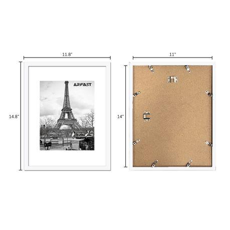 ARFAST - 11"x14" Picture Frame with Mat and Spring Clips(Set of 5) - Black - Image 8