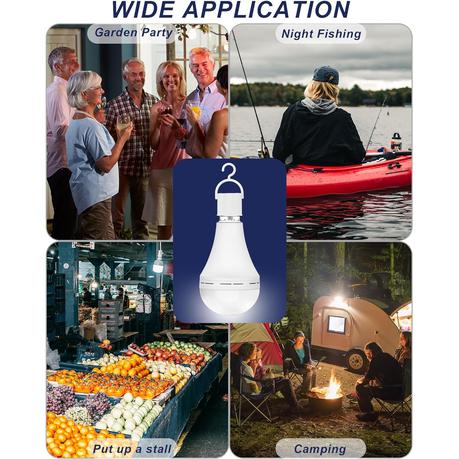 AICOM 15W Rechargeable Emergency Light Bulb(5 Pack) - Screw in - Image 7