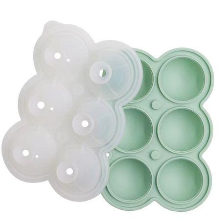 Bestby - 6 Ice Balls Silicone Maker Mold with Funnel-shaped Lid