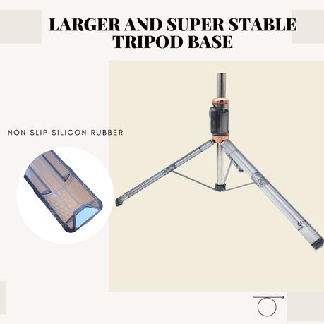 AICOM - All in One 1.7M Extendable Selfie Stick Phone Tripod with Remote - Image 4