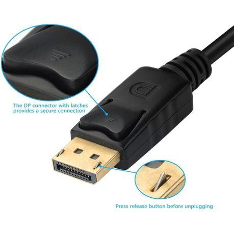 AICOM - DP Male to HDMI/DVI/VGA Female 3-in-1 Adapter Converter Cable - Image 5