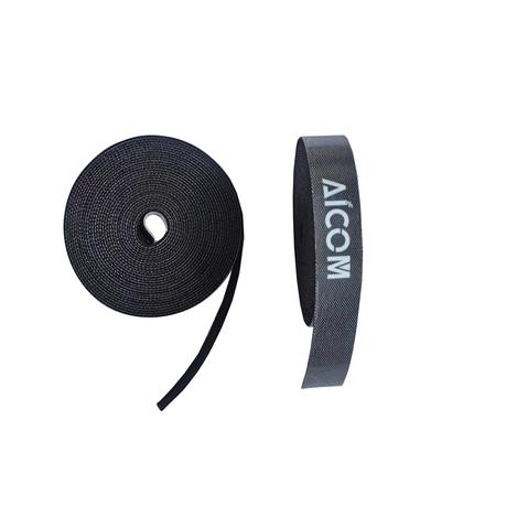AICOM - 10m Hook Loop Cable Ties Fastening Tape Reusable Cable Tie