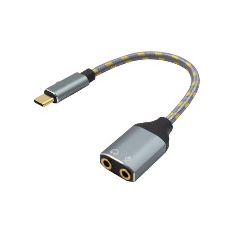 AICOM - Type C to Dual TRS 3.5mm Female Ports Adapter Cable