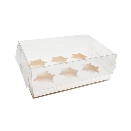 Bestby - 10 Pieces Clear Packing Boxes for 6/9/12 Cupcakes - S