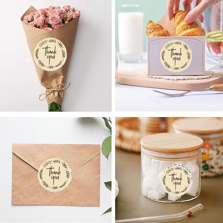 Bestby - 1000pcs 35mm Round Garland Thank You Stickers for Packaging - Image 3
