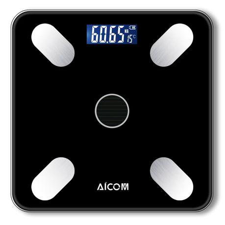AICOM - Solar Powered Rechargeable Smart Body Fat Scale