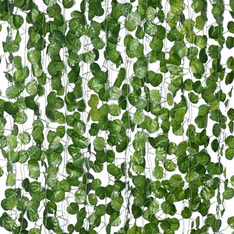 Bestby 12 Strands 70 Leaves Artificial Vines Green Leaves-Malus Spectabilis