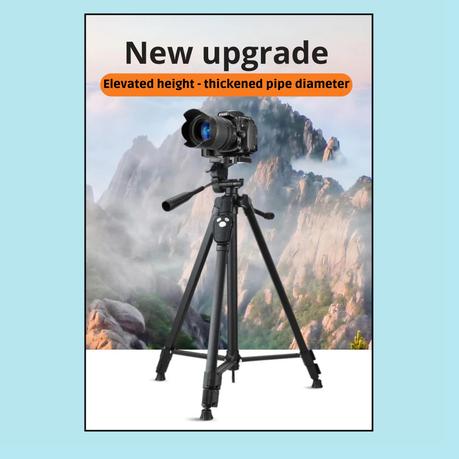 AICOM Aluminum Alloy Tripod for Camera & Smartphone with Storage Bag - Image 4