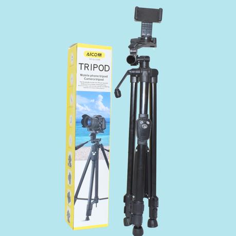 AICOM Aluminum Alloy Tripod for Camera & Smartphone with Storage Bag - Image 5