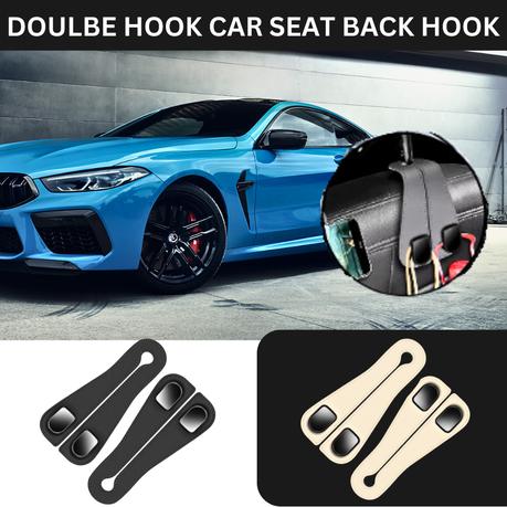 Bestby - Car Backseat Headrest Hanger Organizer with 2 Hooks - Set of 2 - Black - Image 3