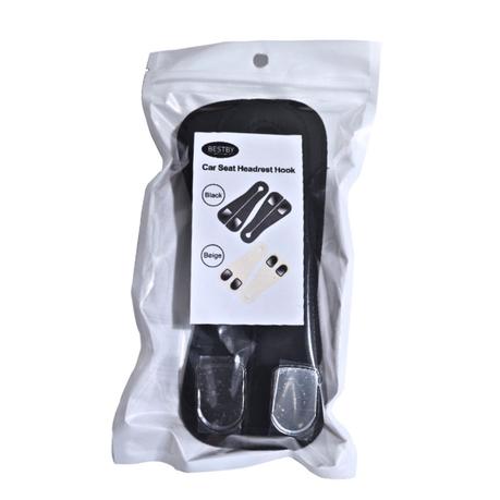 Bestby - Car Backseat Headrest Hanger Organizer with 2 Hooks - Set of 2 - Black - Image 6