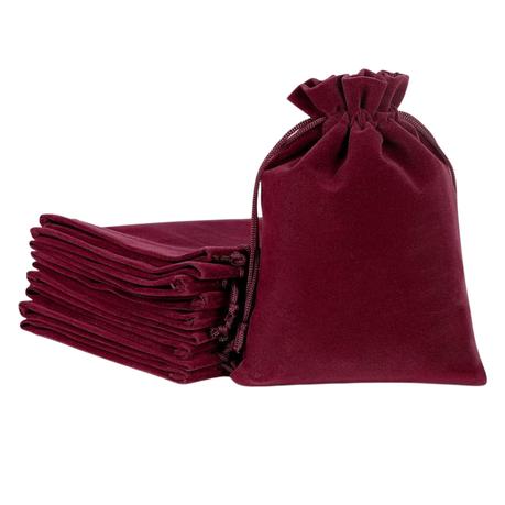 Bestby - 50pcs Velvet Drawstring Bags for Jewellery/Gifts - Red - S - Image 10