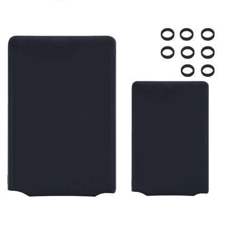 Bestby-2 Washable Anti-Scratch Luggage Covers & 16 Silicon Wheel Protectors - Grey