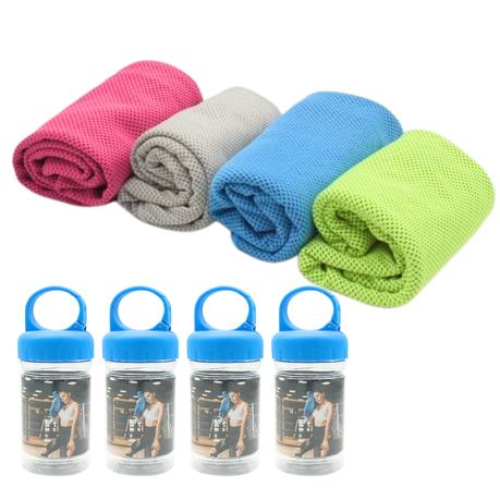 Arfast - 4pcs Instant Cooling Towels with Carry Bottles for Sport & Outdoor