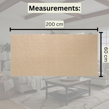 Bestby - 200x60cm Cat Scratcher Pad Self-Adhesive Furniture Guard Mat - Brown - Image 10