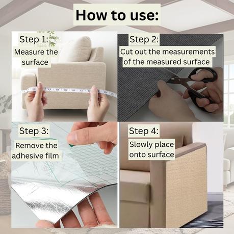 Bestby - 200x60cm Cat Scratcher Pad Self-Adhesive Furniture Guard Mat - Brown - Image 13