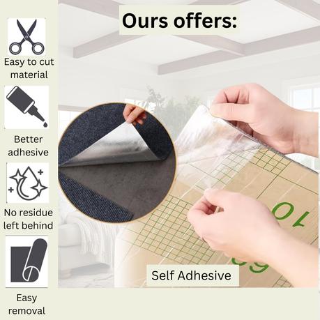 Bestby - 200x60cm Cat Scratcher Pad Self-Adhesive Furniture Guard Mat - Brown - Image 4