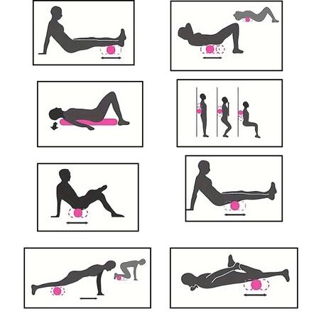 ARFAST - High-Density EVA Foam Roller for Yoga Fitness & Muscle Massage - Pink - Image 6