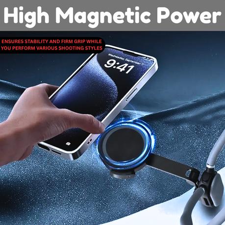 AICOM - Magnetic Hand-free Phone & Camera Holder Neck Mount POV/Vlog Selfie - Image 3