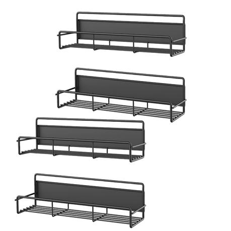 Bestby - 4-Pack Metal Magnetic Spice Rack Organizer (2 Large + 2 Medium)