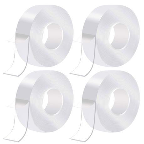 Bestby - 3mx30mm Clear Nano Gel Double-Sided Mounting Tape (4 Pack)