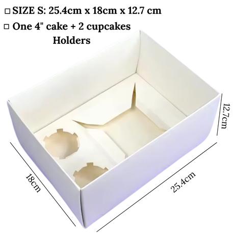 Bestby - 10pcs Dessert Cake Wrapper Box for 4'' Cake Plus 2 or 8 Cupcakes - 25.4 cm - Image 3