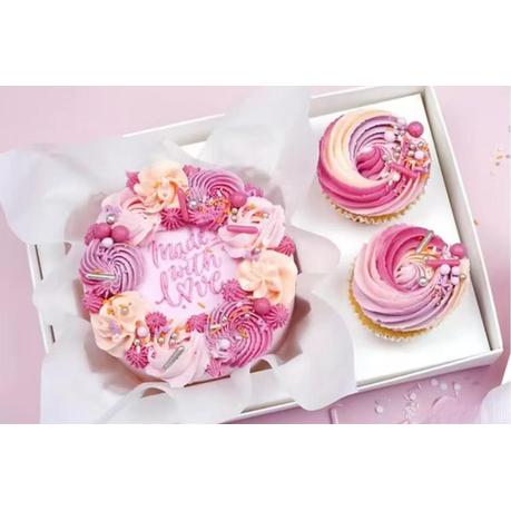Bestby - 10pcs Dessert Cake Wrapper Box for 4'' Cake Plus 2 or 8 Cupcakes - 25.4 cm - Image 4