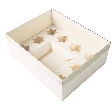 Bestby - 10pcs Dessert Cake Wrapper Box for 4'' Cake Plus 2 or 8 Cupcakes - 25.4 cm - Image 5