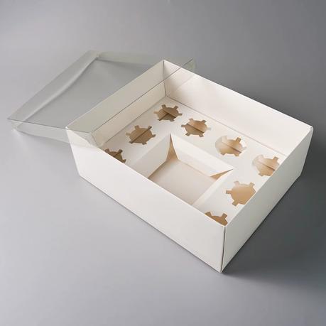 Bestby - 10pcs Dessert Cake Wrapper Box for 4'' Cake Plus 2 or 8 Cupcakes - 25.4 cm - Image 7