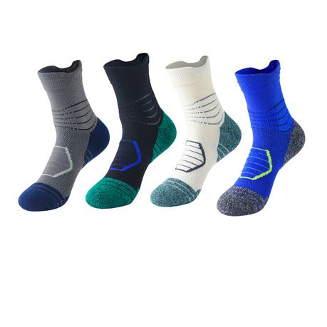 Arfast - Thickened Cushioning Anti-slip Basketball Sports Socks (4 Pack)