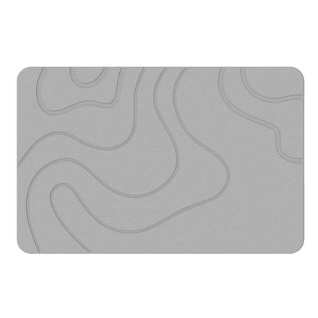 Bestby - 60x39cm Fast Absorbing Non-Slip Diatomaceous Stone Bath Mat- Grey